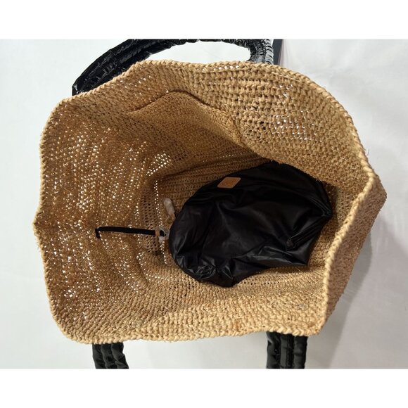 MZ Wallace Raffia Tote in Raffia/Black Lacquer - Picture 9 of 9